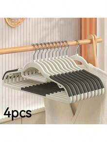 20/30/40 piezas Perchas de plástico antideslizantes de 360° - Diseño sin costuras, adecuadas para abrigos y chaquetas, excelentes para el hogar y las tiendas de ropa