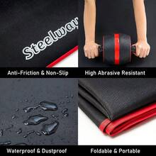 - Tapete de ejercicio para AB Roller AB delgado de, manta de picnic, impermeable, negro, largo, plegable, de polister, para uso en casa, gimnasio, 99 pulgadas de largox 59 pulgadas - Negro - - Ver 3