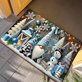 1pc Diatomite Carpet Mat, Christmas Vibe, Suitable For Entryway, Outdoor, Corridor, Pet Room, Bathroom, Shower Room Kitchen Rug