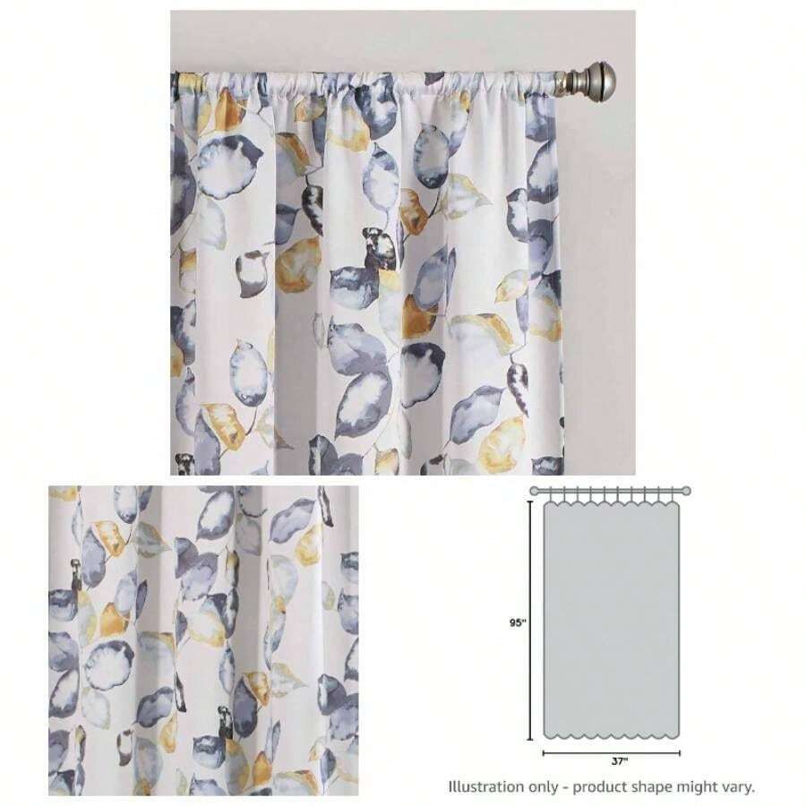 Paige Thermaweave Panel Impreso, 37x 84, Multicolor - 94An x 241.3Al cm (1 Paneles) + Amarillo - Ver 1