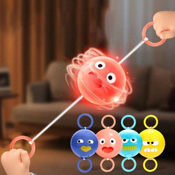 Uncompressed Toy Pull-String Ball Finger Exercise Whistle Ball Toy (Styles Vary Randomly)