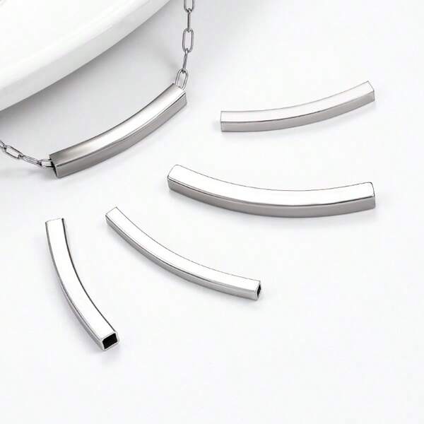 25-40mm Edelstahl runde gebogene Röhre - geeignet für DIY Schmuckherstellung, Verbinder für Armbänder, Halsketten, Ohrringe, Schmuckzubehör