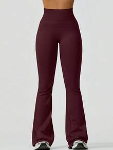 1pc High Waist Flare Elastic Ribbed Waist Belt, Slimming Design, Suitable For Dancing