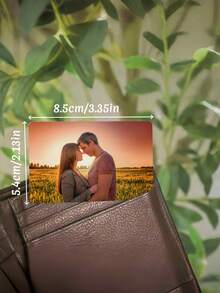 1/2 Customized PVC Couple Card Wallet - Printable Photo, Fashionable Unique Design, Perfect For Anniversary, Father's Day, Unique Gift For Him/Her - Multicolor 2 - View 7