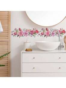 1 miếng dán tường hình hoa hồng và lá xanh, miếng dán vinyl trang trí nhà cửa, làm mới ngôi nhà của bạn, miếng dán trang trí lễ hội quà tặng sinh nhật tốt nghiệp - Nhiều màu-1 - Xem 5