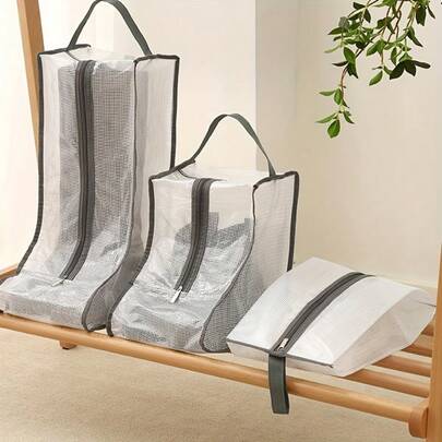 Golf Shoe Storage Bag, Travel Shoe Dust Bag, Transparent 3D Boot Storage Bag, Seasonal Long & Short Boot Dust-Proof & Moisture-Proof Protective Bag