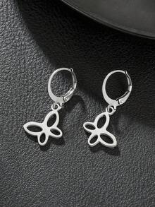 1 Par de Brincos Pingente de Animal em Aço Inoxidável - Borboleta, Libélula, Urso, Elefante, Espinha de Peixe, Cobra, Abelha, Macaco, Peixe - Adequado para Família, Amigos, Uso Diário, Presente