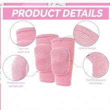 Walquicks 3 Piezas Accesorios Voleibol, Rodilleras, Mangas y Banda Transpirable, Anticolisión y Duraderas, Para Voleibol, Baloncesto yás(Rosa) - rosa - Ver 7