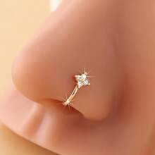 3pcs/Set Gold Tone Unpierceed U-Shaped Nose Clip/Hoop, Nose Stud - Minimalist Elegant Shiny Everyday Party Accessory, Comfortable Clip-On Nose Ring For Non-Pierced Nose, Jewelry Lover's Choice, Birthday, Holiday, Christmas, New Year Gift