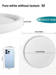 1pc/3pcs Round Marble Pattern Storage Tray, Bathroom Organizer Rack, Easy To Clean, Candle/Fragrance Holder, Silicone Vanity Tray, Jewelry Dish, Ideal For Liquid Soap, Shampoo, Spice Jars, Vase Mat In Home, Bathroom, Kitchen, Living Room, Coffee Table, Dining Room Plates Plate Kitchen Decor Trays Fruit Tray Tray Decor Gifts Birthday Graduation - Multicolor - View 25