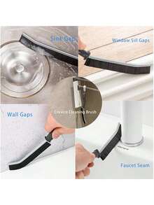 家用7件套厨房炉灶清洁刷清洁铲多功能锅底油烟机钢丝刷铁丝刷缝隙刷瓷砖缝隙清洁刷油烟机刮刀厨房小工具清洁套装 - 彩色 - 查看 6