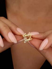 Personalized Name Ring/Monogram Initial Ring Engraved, Gold Plated/Sterling Silver/Stainless Steel, Size Adjustable Custom Commemorative Jewelry Birthday Mother's Day Gift For Ladies Girls - Multicolor - View 8