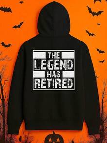 1-Pack Men's Funny Retirement Saying Hooded Sweatshirt - The Has Retired Graphic Pullover, Black With White Lettering, Machine Washable Regular Fit Long Sleeve Hoodie With Pocket, All-Season Casua,Fall Hoodies,Men's Fall Clothes,Street Wear,Halloween,Mens Hoodies,Y2k Clothes,Jesus Hoodie,Thanksgiving Day,Nightmare Before Christmas,Christmas - 黑色 - 查看 1