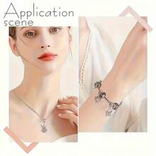 8/16/32/50 pezzi Set di ciondoli a forma di cuore in argento - Ciondoli in lega d'argento anticato, adatti per la realizzazione di gioielli, collane e bracciali