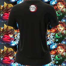 Playera Unisex con Estampado de anime Tanjiro Tomioka vs Akaza V2 | Diseño Urbano y Comodo | Streetwear, Festivales y Uso Diario | Algodón Peinado y Corte Holgado  | Ideal para Outfits Casuales, Fiestas o Regalos | Hombre y mujer - Negro - Ver 5