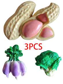 11pcs Cartoon Fruit & Vegetable Style Magnetic Resin Fridge Magnets, Natural Style Magnetic Fridge Stickers, Cute Decorative Pieces For Office Desk, Kitchen, Whiteboard, Storage Cabinet, Dishwasher, Home Decor, Valentine's Day Gift, Random Style - Multicolor - View 10