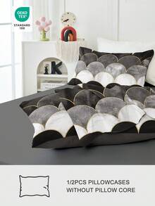 1/2 piezas Fundas de almohada impresas sin relleno, fundas de almohada de tela suave, opciones de patrón de vetas de mármol, suaves y transpirables, amigables con la piel y cómodas, textil para el hogar acogedor, adecuado para ropa de cama del hogar y ropa de cama de dormitorio escolar, funda de cojín de sofá, decoración de otoño, decoración de habitación, Oeko-Tex