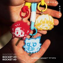 动漫风格剑与蝴蝶主题钥匙扣 - 日式人物设计钥匙扣，粉丝喜爱的可爱包包挂件 - 彩色 - 查看 5