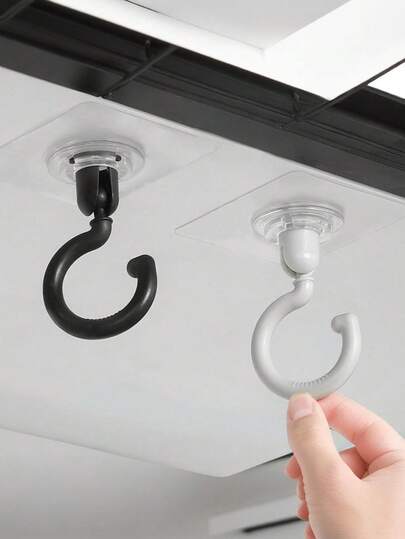 3 obrotowe haki sufitowe, bez konieczności wiercenia, nie pozostawiają śladów, nadają się do dachów, ścian i sufitów, wielofunkcyjne, idealne do wieszania płaszczy, ręczników, kluczy itp. Łatwy w użyciu w łazienkach, kuchniach i w domu. Ten wielofunkcyjny haczyk nadaje się do wieszania takich przedmiotów jak ubrania, czapki, ręczniki i klucze. To wodoodporny wieszak i wielofunkcyjny dodatek do łazienek, toalet i kuchni, odpowiedni do użytku domowego.