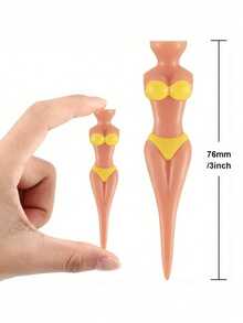 5个/套趣味女士高尔夫球杆头套，长7.62厘米，采用耐用塑料制成，易于抓握，适合作为训练器材。专业高尔夫球杆钉，让您体验专属的高尔夫运动乐趣。 - 彩色 - 查看 6