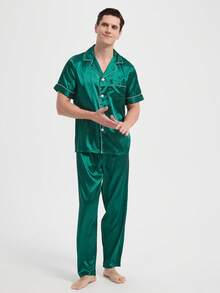 新款男士睡衣套装，夏季必备