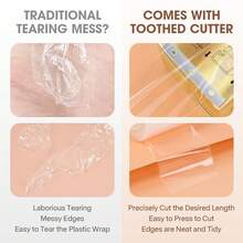 Envoltura de plástico para tatuajes, especial para cejas y labios en salones de belleza, con rollo pequeño de envoltura de plástico, película auxiliar para cubrir cejas. Adecuado para salones de belleza profesionales.