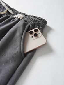 2pcs/Set Women Plus Size Fleece Lined Straight Leg Sweatpants, Warm Casual Pants For Autumn/Winter