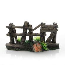 1 Stück realistischer Zaun Aquarium Deko, Harz Aquatische Pflanze Ornament für Fischbecken Landschaftsgestaltung, Mikro Landschaft Tisch Dekoration, geeignet für Fische, Heimdekoration