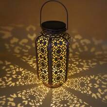 1PC Solarlights,Solar Outdoor Lights,Solar Bamboo Lantern,Solar Lantern Outdoor Waterproof Solar Light For Outdoor Hanging Solar Light Outdoor Solar Light Decoration For Garden,Yard,Patio,Porch,Trees,Lawn,Path,Retro And Exquisite,Metal,European-Style Wrought-Iron Decorative Hanging Ornaments.They Are In A Baroque Style And Serve As Decorative Hanging Pieces,Wall Decor,Room Decor,Home Decor,Fall Decor