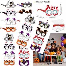 Halloween Glasses Set Of 8 Pairs Bat Pumpkin Ghost Eyeball Skeleton Themes Party Decorations Gifts Photo Props Costume Accessories - 如圖 - 查看 1