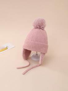 1 Stück einfarbige thermisch gefütterte Strick-Ohrenklappe Mütze - Kinder Outdoor Radfahren Beanie (5-12 Jahre), Wärme für kaltes Wetter - Verschiedenfarbig - Übersicht 5