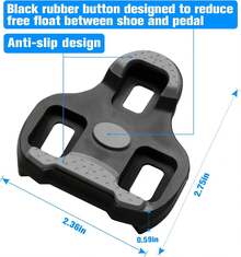 NAACOO - Tacos de bicicleta compatibles con tacos Look KEO, pelotón para interiores y exteriores, ciclismo, carretera y bicicleta, sin clip, zapatos de ciclismo - Flotador KEO -4.5° - Ver 5