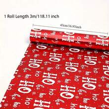 1 Rolle Weihnachtsgeschenkpapier, elegantes rotes Feiertags-Geschenkpapier 16.93 X 118.11 Inch, zuschneidbar für festliche Geburtstagsdekoration mit Baumschmuck und Schneeflockenmustern, verleiht Ihren Geschenken gemütlichen saisonalen Charme, Weihnachts-Geschenkverpackungszubehör