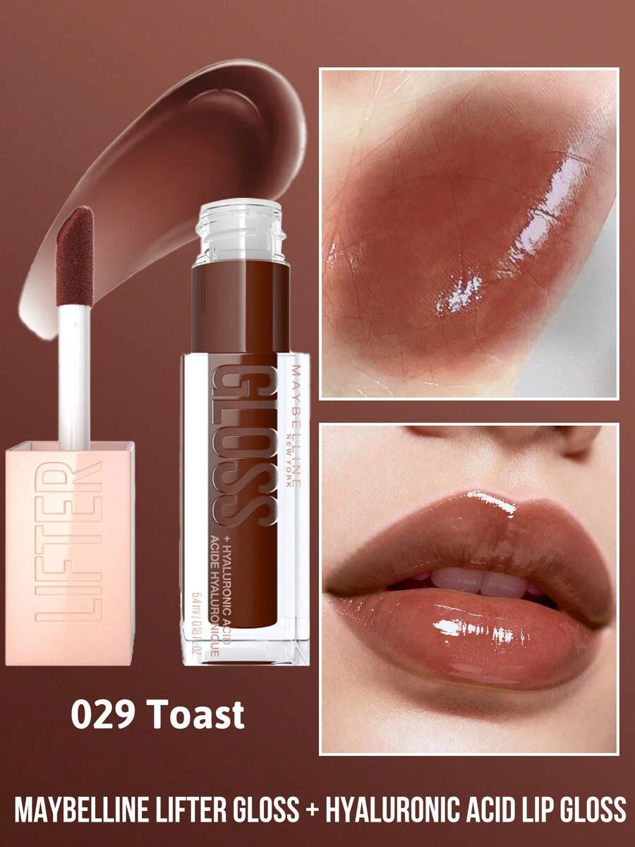 Maybelline 美寶琳豐唇唇彩 + 玻尿酸唇彩，005 花瓣色，高光澤豐唇效果，增強唇部豐盈感，持久光澤，長效保濕，提升唇形，強效光澤，長效保濕，玻尿酸滋養，閃耀效果，不黏膩配方，適合所有膚色，日常妝容必備 - 029 Toast - 查看 1