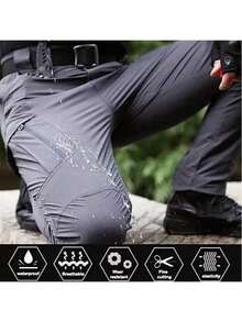 Pantalones tácticos compuestos para hombre X9, con bolsillos laterales con solapa y cierres con cremallera. - Gris - Ver 8