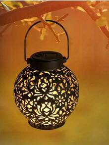 1PC Solarlights,Solar Outdoor Lights,Solar Bamboo Lantern,Solar Lantern Outdoor Waterproof Solar Light For Outdoor Hanging Solar Light Outdoor Solar Light Decoration For Garden,Yard,Patio,Porch,Trees,Lawn,Path,Retro And Exquisite,Metal,European-Style Wrought-Iron Decorative Hanging Ornaments.They Are In A Baroque Style And Serve As Decorative Hanging Pieces,Wall Decor,Room Decor,Home Decor,Fall Decor