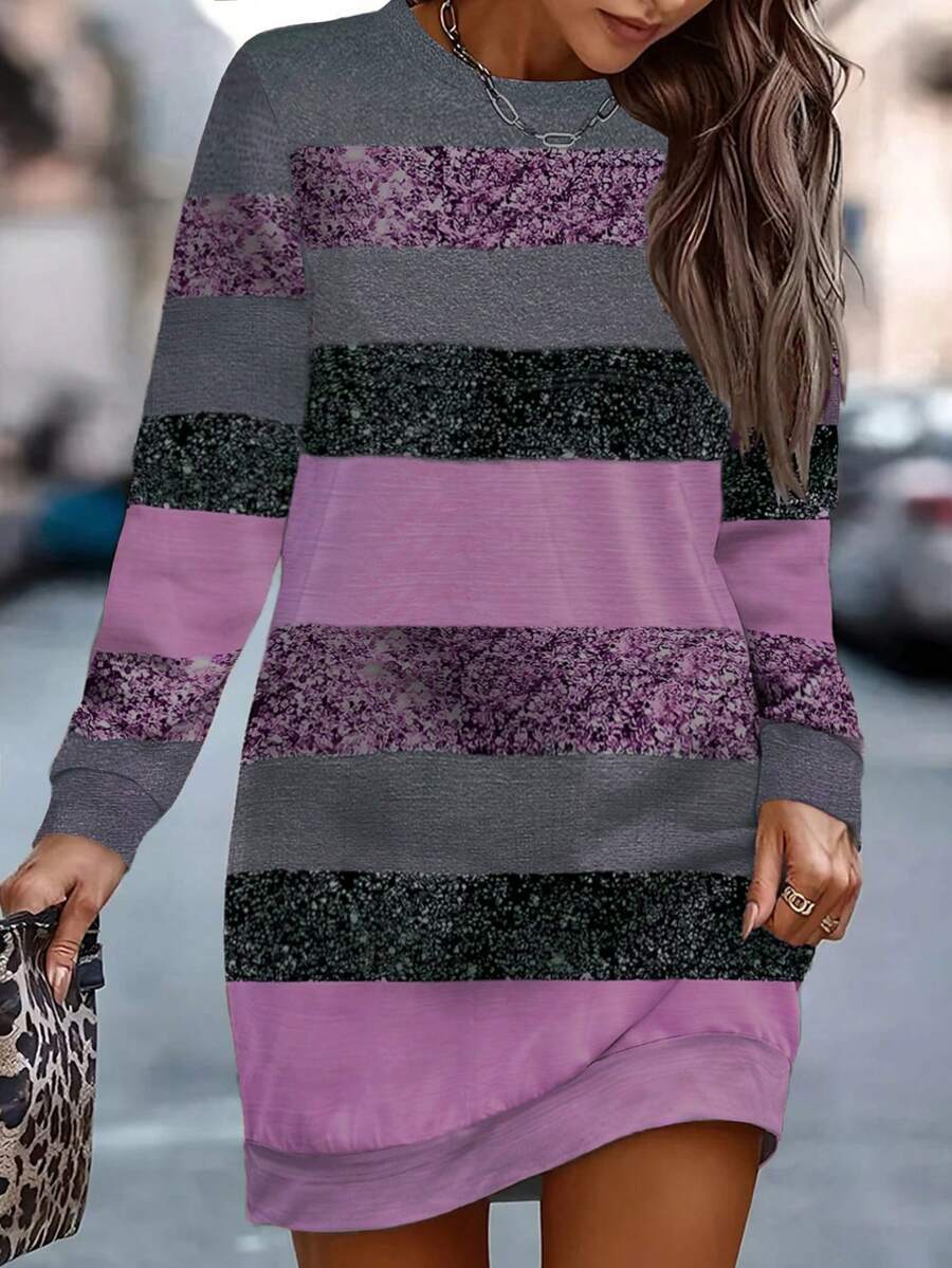Women's Spring/Autumn Fashionable Elegant Casual/Commuter Long Thin Hoodie Dress