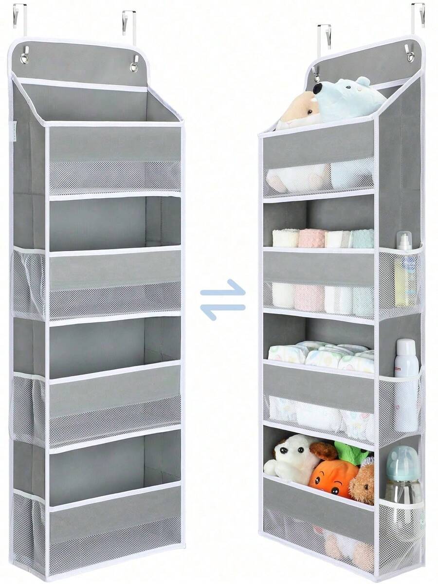 Over The Door Organizer 4 Tiers, Capacity Over Door Organizer, Door Hanging Organizer For Closet, Diaper Organizer, Room Storage. - 4 Layers - View 1