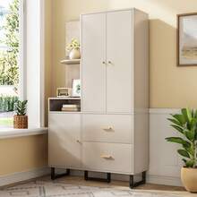 Clothing & Closet Storage Set - Beige+Cream + MDF - View 8