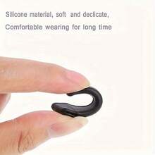 5 Pairs Premium Silicone Eyeglass Anti-Slip Covers, Non-Slip Ear Hooks, Anti-Drop Frames, Unisex Design, Fits All Glasses, Comfortable & Skin-Friendly - Black 5-pair Pack - View 5