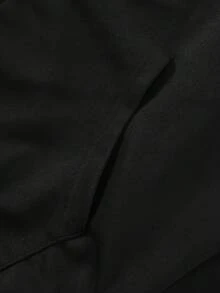 Conjunto de máscara, sudadera con capucha y pantalón de chándal de estilo callejero de moda para hombres - Negro - Ver 6