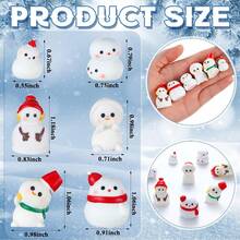 6/12/18 Stücke Mini Schneemann Harz Figuren Miniatur Statuen Kleine Landschaftsfiguren für Weihnachtsparty Weihnachtsdekoration, Weihnachtsstrumpf Party Gastgeschenke