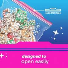 Bolsas de almacenamiento de alimentos de cuarto de galón, tecnología Grip 'n Seal para un agarre más fácil, abrir y cerrar,(120 Count (Holiday)) - Tipo 2 - Ver 3