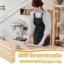 2/4/6/8/10pcs Ceramic Art Tools & Supplies - Wooden Pottery Rolling Pin, Thickness Guide, Polymer Clay Thickness Ruler, Rolling Pin And Handcraft Shaping Tools, Ceramic Sculpting Tool Set - Wooden Clay Rolling Pin, Guide Rods And Dowels For Precise Thickness Control - Multicolor - View 6