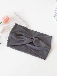 1 pieza Diadema deportiva casual de yoga extra ancha con diseño cruzado para mujer, accesorio de moda para uso diario, regalos, viajes, regalos para mujeres, artículos para el cabello, rellenos de calcetines