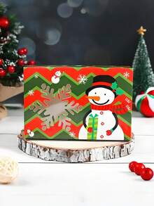 6pcs Assorted Christmas Cookie Gift Boxes – Santa/Reindeer/Snowman Designs, Festive Paper Packaging, Window Design | For Christmas/New Year Gift-Giving, Home/Party Decor & Holiday Candy Packaging - Multicolor - View 7