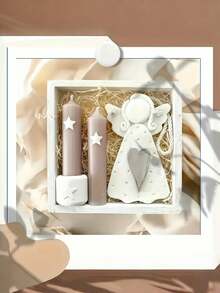 3pcs Angel Hanging Ornament Molds - European Heart Shaped Silicone Molds For Resin/Plaster/Concrete Casting, Suitable For Wedding, Valentine's Day, Christmas Decorations - Easy Release Non-Stick Craft Molds, DIY Home Decor Gifts, Polka Dot Pattern, Smooth Surface, Gift Making