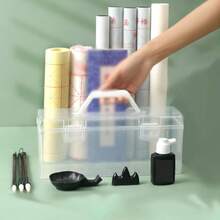 13 件套初学者书法毛笔套装，狼毛毛笔，适合儿童、学生、成人，包含毛笔、墨、纸、砚、全套中国文具工具 - 彩色 - 查看 4