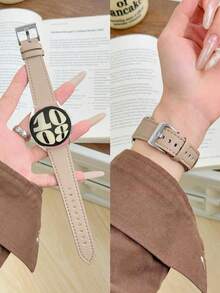 1 Pc Leather Loop Compatible With Samsung Galaxy Watch 7 Galaxy Watch 5 Band Galaxy Watch 6 4 40mm 42mm 43mm 44mm 45mm 46mm 47mm 20mm 22mm Strap