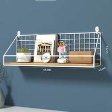 Wall Shelf With Hooks - Iron & Wood Entryway Organizer For Keys, Hats. Space-Saving Storage For Home, Office. Great Gift For Organizers, Homeowners, New Movers. Perfect For Housewarming, Christmas, Birthday